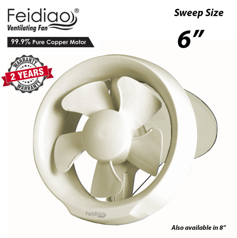 FEIDIAO Round Ventilating Exhaust Fan 6"(Prime)